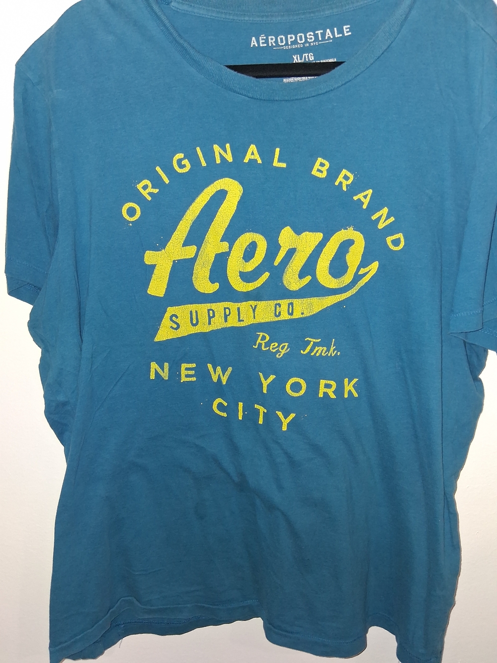 Aeropostale Men’s Teal Graphic Logo T-Shirt